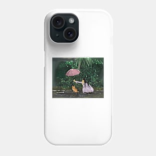 Bonding Time On A Rainy Day Phone Case