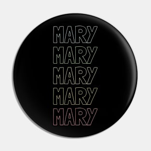 Mary Name Pattern Pin