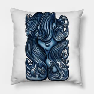 Luscious Locks - Sailor Blue Pillow