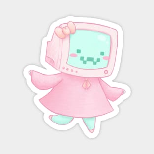 Television head girl - Kawaii aesthetic Magnet