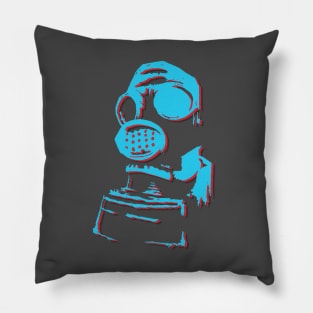 Graphic colour gas mask Pillow