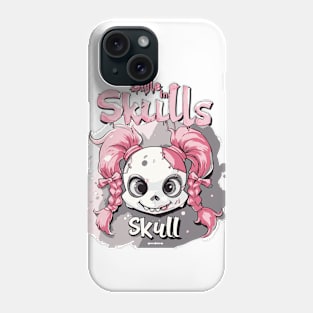 Skull Girl, Skull Fun T-Shirt 03 Phone Case