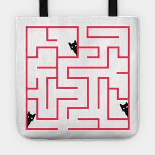 Black cats in the labyrinth Tote