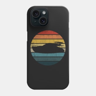 Boat Trip Silhouette On A Distressed Retro Sunset design Phone Case