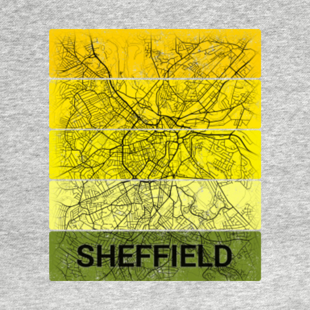 Sheffield United Kingdom Uk City Map Sheffield Long Sleeve T