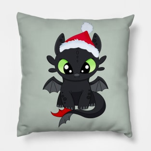 Santa Dragon Christmas, night fury, baby dragon toothless, how to train your dragon Pillow