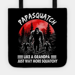 Personalized Papasquatch Like A Grandpa Just Way More Squatchy Shirt Tote