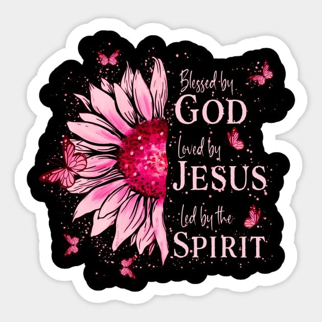 Blessed By God - Loved By Jesus, Lion T-Shirt