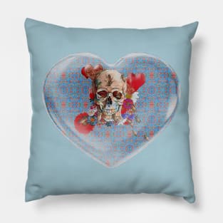 Skull Flower Power III Pillow