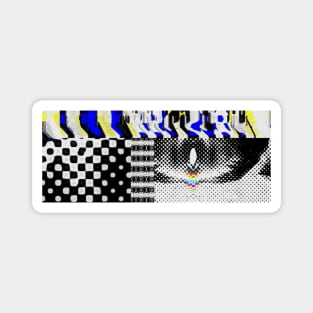 Face Glitches Artwork Magnet