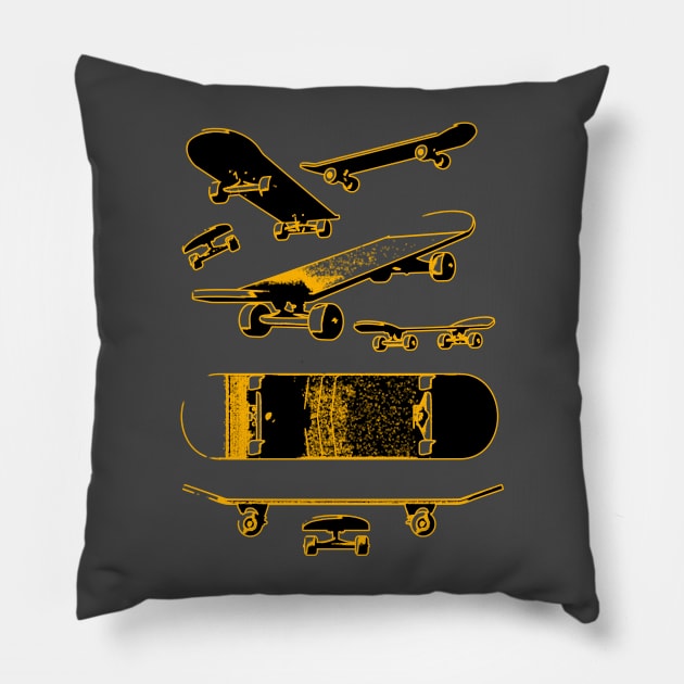 Skateboards Pillow by AKdesign