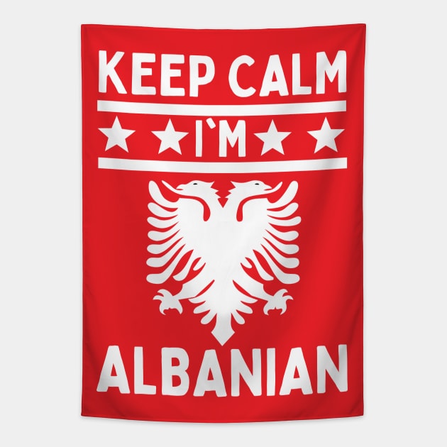 Keep Calm I'm Albanian Tapestry by footballomatic