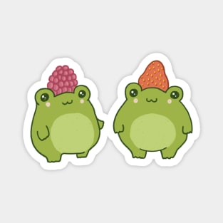 Berry Buddies Two Frog Friends, Strawberry and Raspberry Buddies Magnet