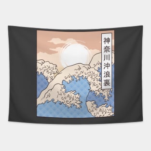 Pastel Great Wave Tapestry