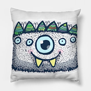 Cute fluffy monster Pillow