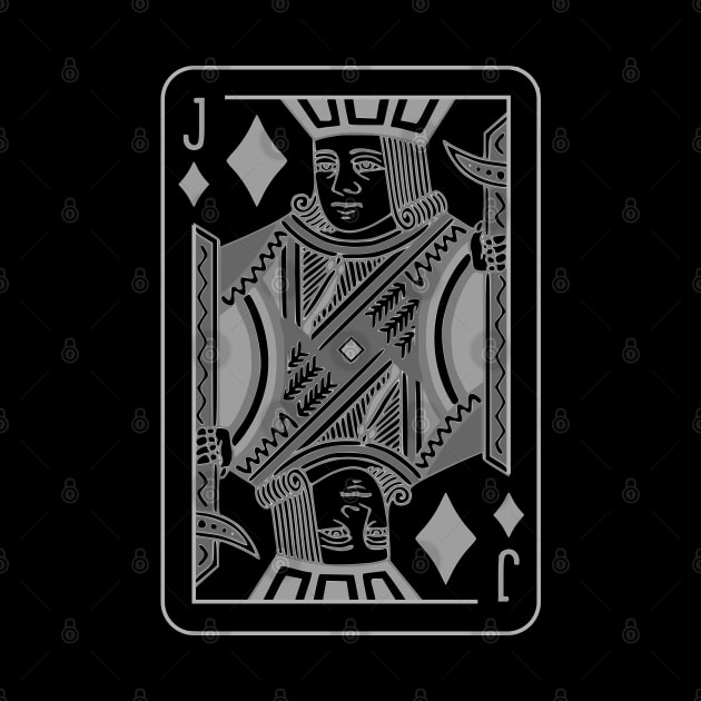 Jack of Diamonds Grayscale by inotyler