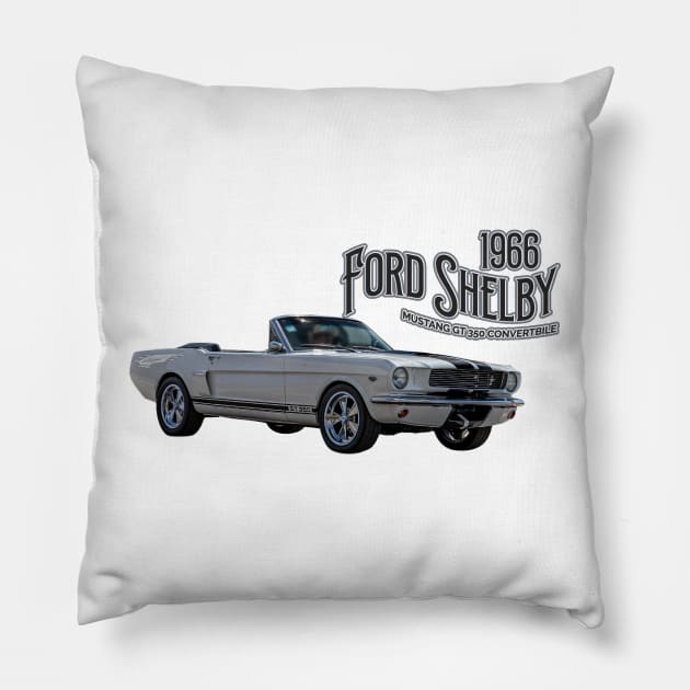 1966 Ford Shelby Mustang GT 350 Convertible Pillow by Gestalt Imagery