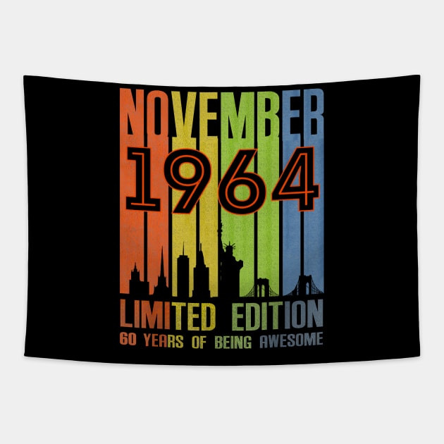 November 1964 60 Years Of Being Awesome Limited Edition Tapestry by Vladis