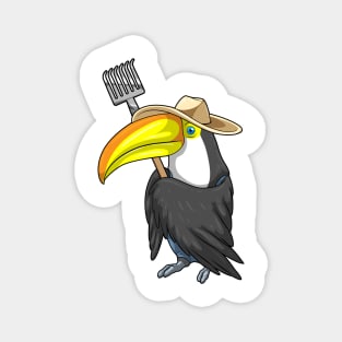 Toucan Farmer Rake Magnet