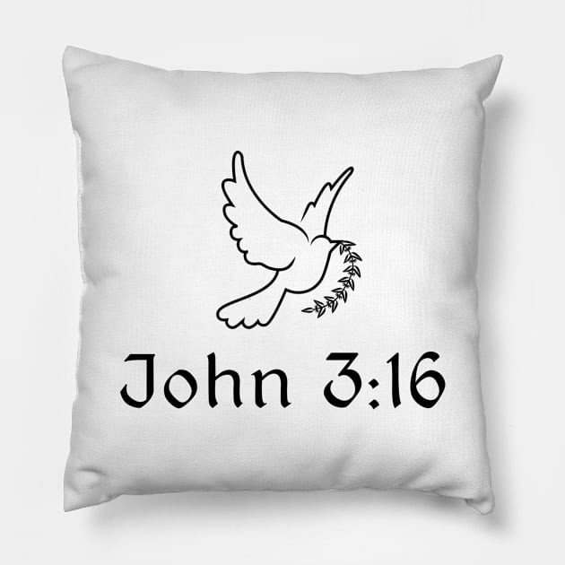 John 3:16 Pillow by swiftscuba