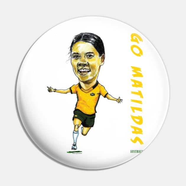 Sam Kerr - Australian womens football Pin by dizzycat-biz