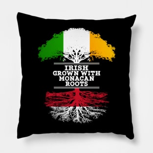 Irish Grown With Monacan Roots - Gift for Monacan With Roots From Monaco Pillow