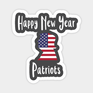 Happy New Year Patriotsfun Party Magnet