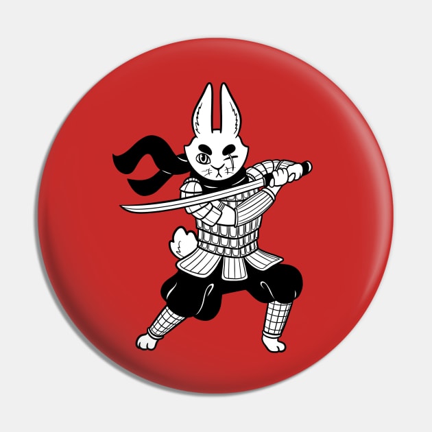 Samurai Bunny Pin by Firlefanzzz