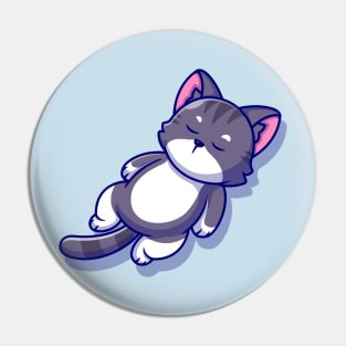 Cute Cat Sleeping Cartoon Pin