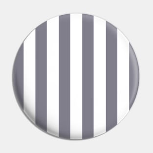 Dusty Purple and White Thick Stripe Pattern Pin