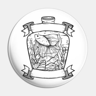 Fis in a Bottle Pin