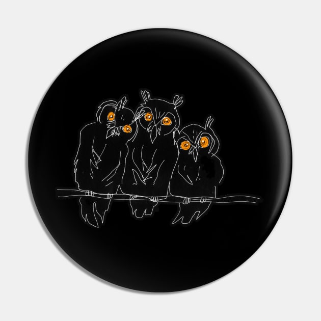 Orange-eyed owls Pin by vectormutt