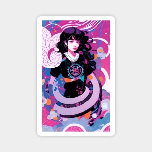 Colorful vibrant girl Magnet