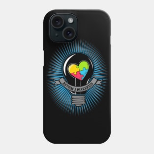 autism light bulb Phone Case