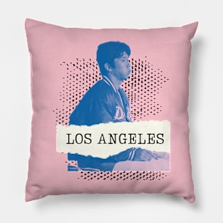 Los Angeles Hideo Nomo Blows Minimalist Pillow