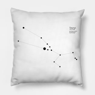 Taurus Zodiac Constellation Pillow