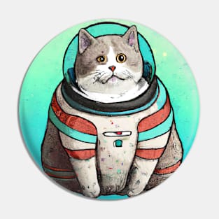 Astronaut Cat Pin