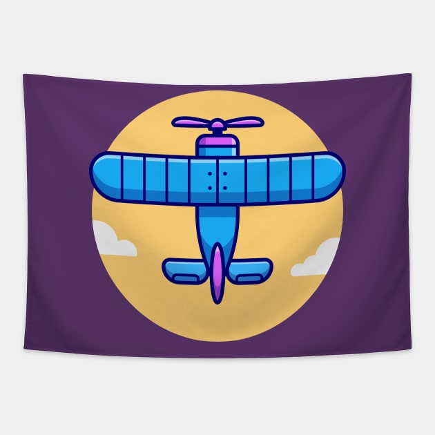 Vintage Plane Cartoon Tapestry by Catalyst Labs