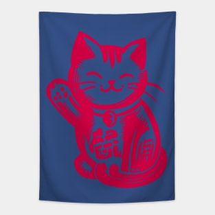 Lucky Waving Cat Tapestry