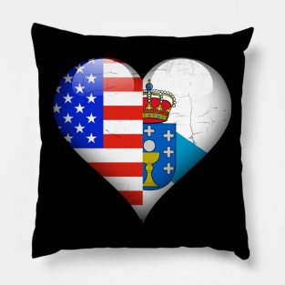 Half American Half Galician - Gift for Galician From Galicia Pillow