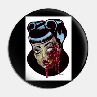 Retro Zombie Gal Pin