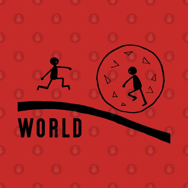 world advertisement of stick figures by STICKY ROLL FRONTE