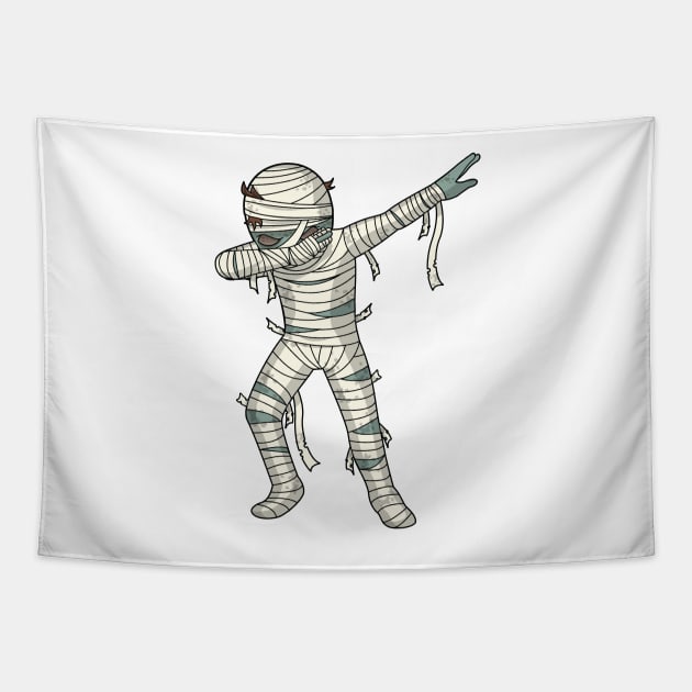 Dabbing Mummy Halloween Dab Dance Pose Tapestry by ghsp