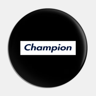 SUPER CHAMPION TEXT Pin