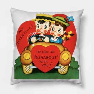 Retro Valentine's Day Heart Pillow