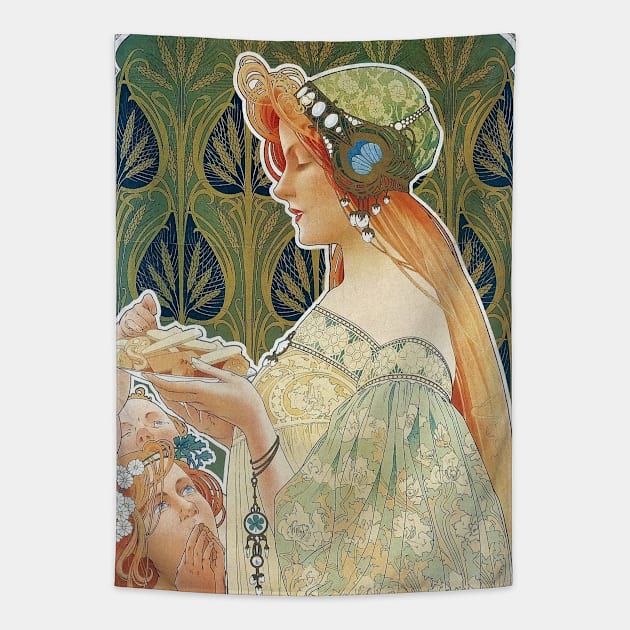 Art Nouveau Poster for Cookies Tapestry by UndiscoveredWonders