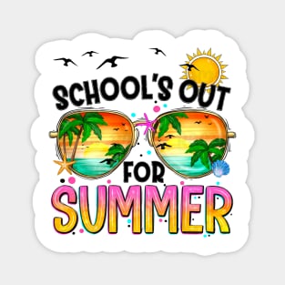 Retro Schools Out For Summer Last Day Of School Teacher Kids Magnet