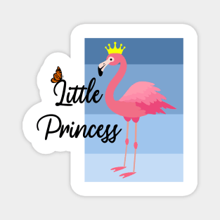 Little Princess Pink Flamingo Design Magnet