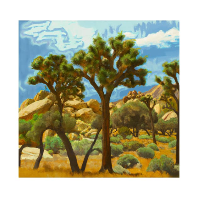 Joshua Tree National Park Oil Painting by soulfulprintss8