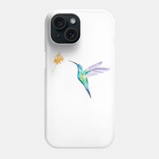 Watercolour Hummingbird Painting Phone Case